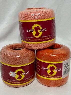 South Maid Bundle of 3 Crochet Thread 100% Mercerized Cotton NWT Unopened